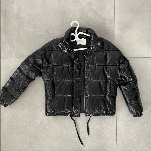 ZARA SHINY PUFFER COAT - Picture 3 of 9